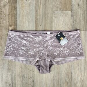 Wacoal Lace Trim Boy‎ Shorts Underwear Briefs Lilac M 6-M NEW w/Tag